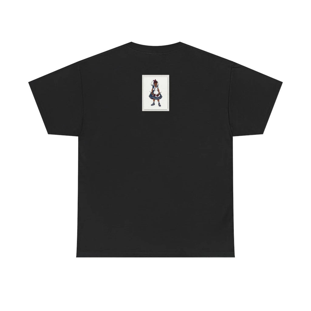 Ebony Girl Praying Cute Designer Style Unisex Heavy Cotton Tee by GT Artland