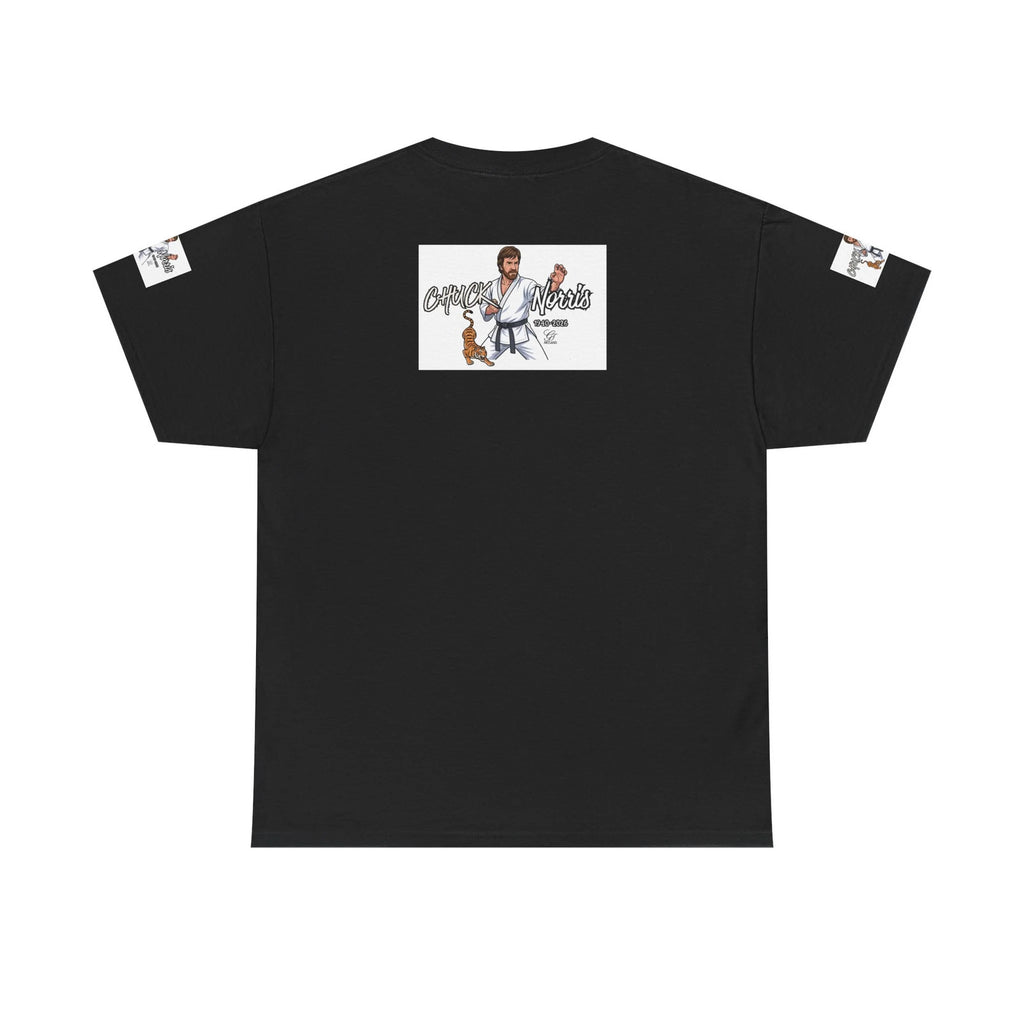 Chuck Norris Legend Martial Artist Cartoon with Tiger Tee | Retro Karate