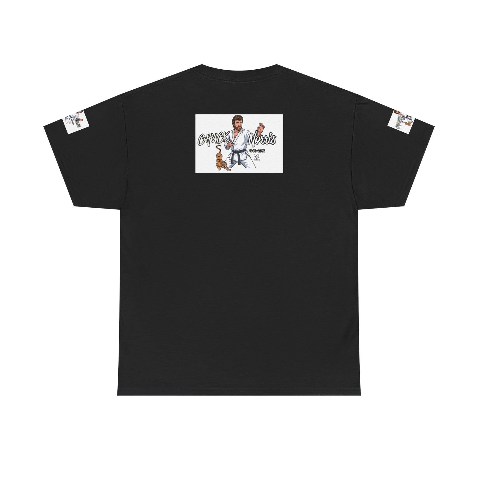 Chuck Norris Legend Martial Artist Cartoon with Tiger Tee | Retro Karate