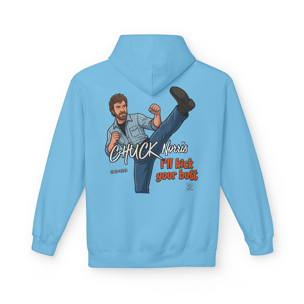 Chuck Norris Kick Hoodie | Retro Martial Arts Illustration by GT Artland