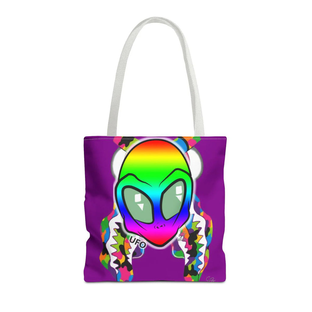 UFO Gape Gator Fatigue Designer Bite Tote Bag (AOP) by GT Artland