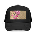 Pink Teddy Bear Heart Foam Trucker Hat | Cute Bear Patch by GT Artland