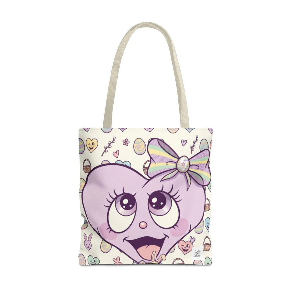 Easter Love Hunt Heart with Bow Designer Tote Bag by GT Artland