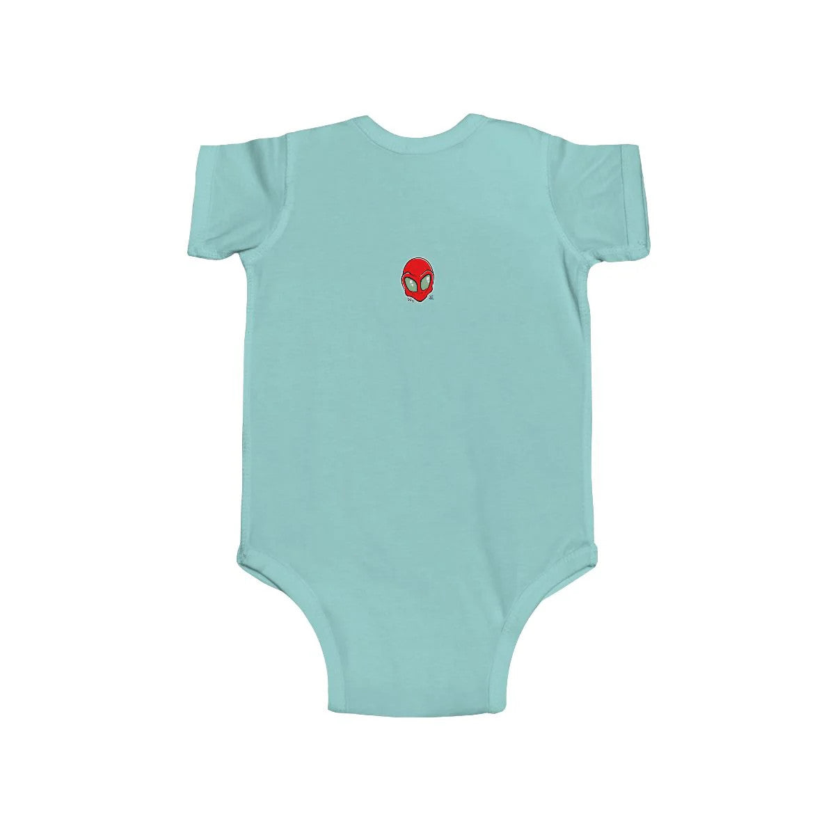 Cute Red Alien Designer Head Infant Fine Jersey Bodysuit by GT Artland