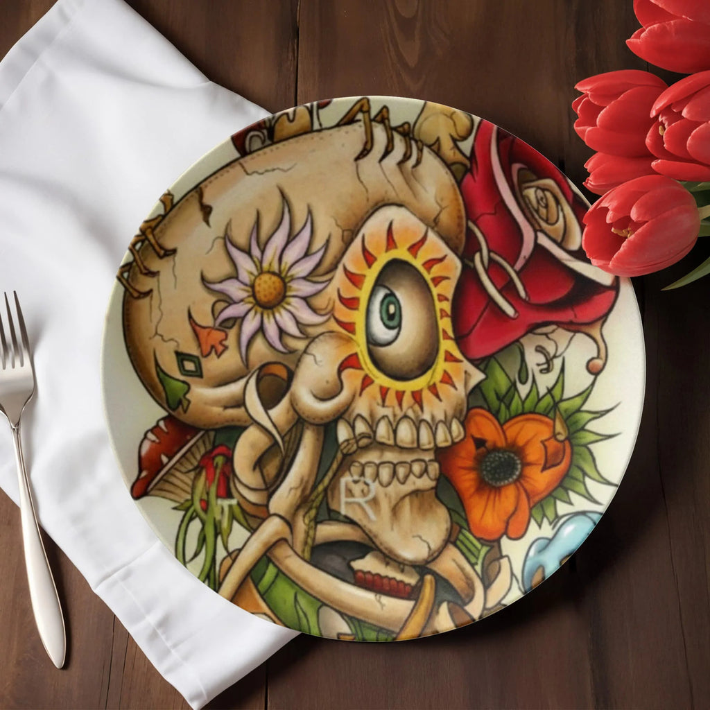 Sugar Skull Vintage Classic 10” Plate by GT Artland