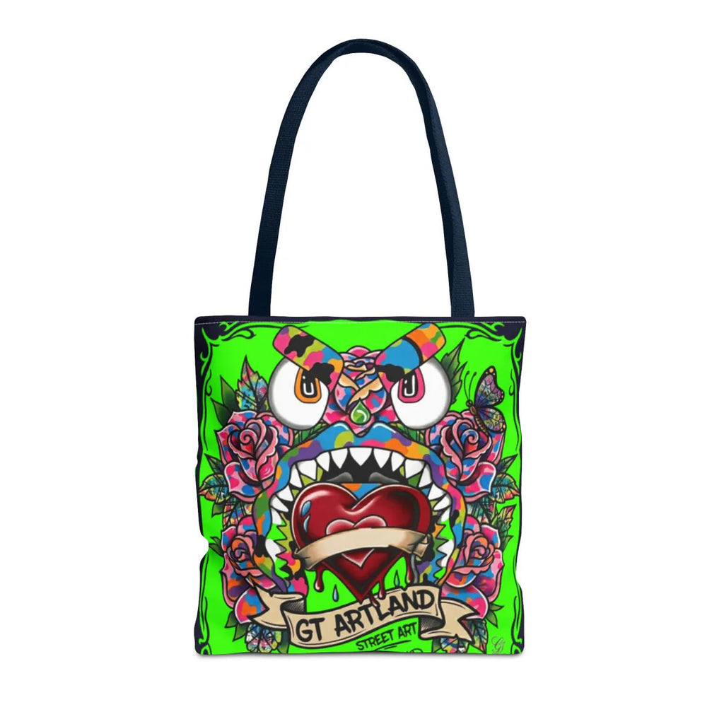 Colorful Gape Tattoo Monster Heart Tote Bag Slime Green Designer Edition |