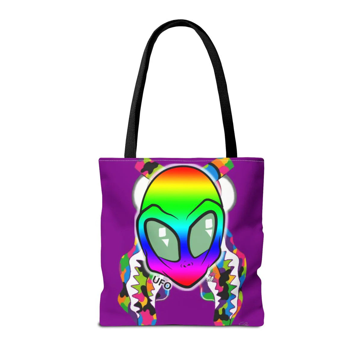 UFO Gape Gator Fatigue Designer Bite Tote Bag (AOP) by GT Artland