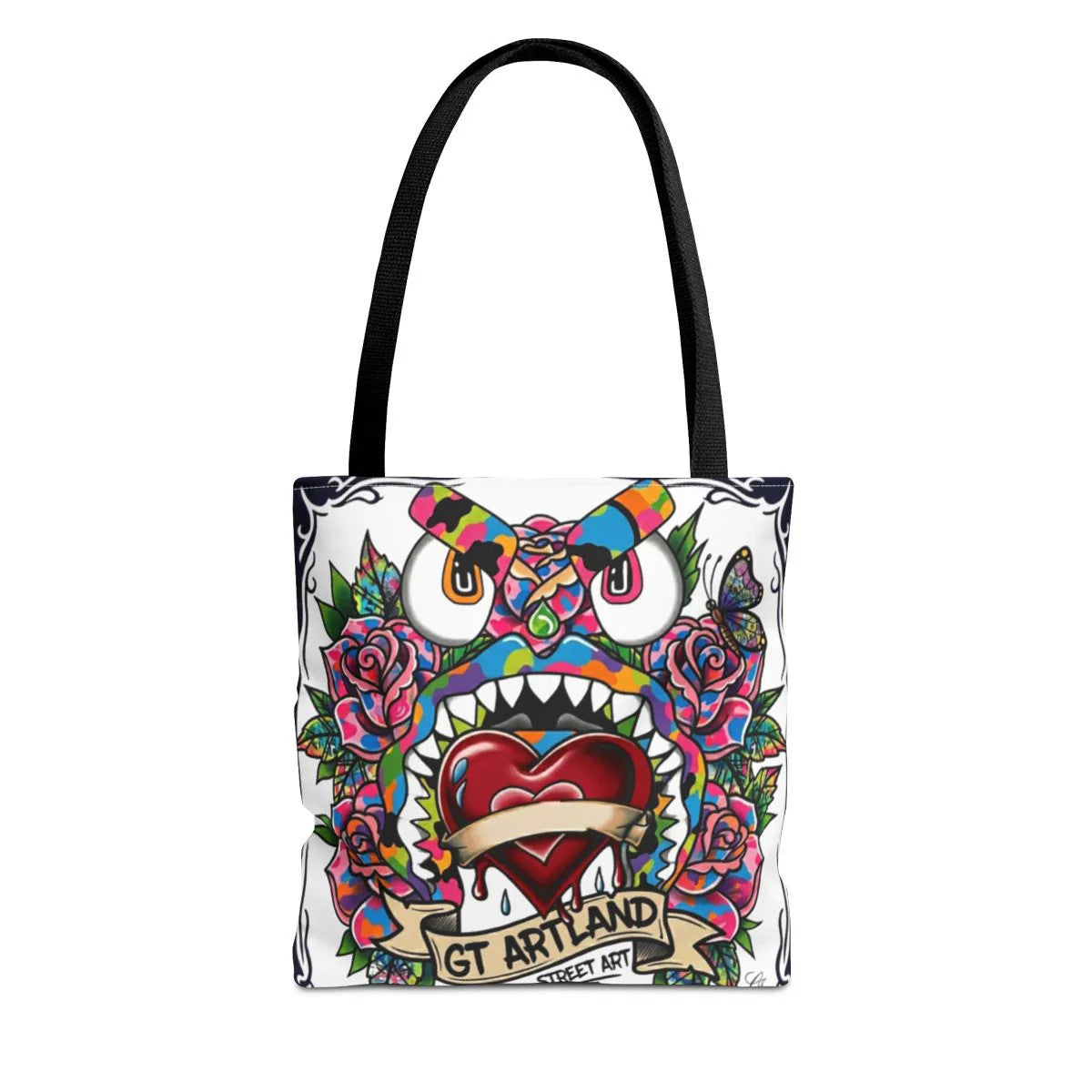 Colorful Gape Tattoo Monster Heart Tote Bag Designer Edition | All-Over Print