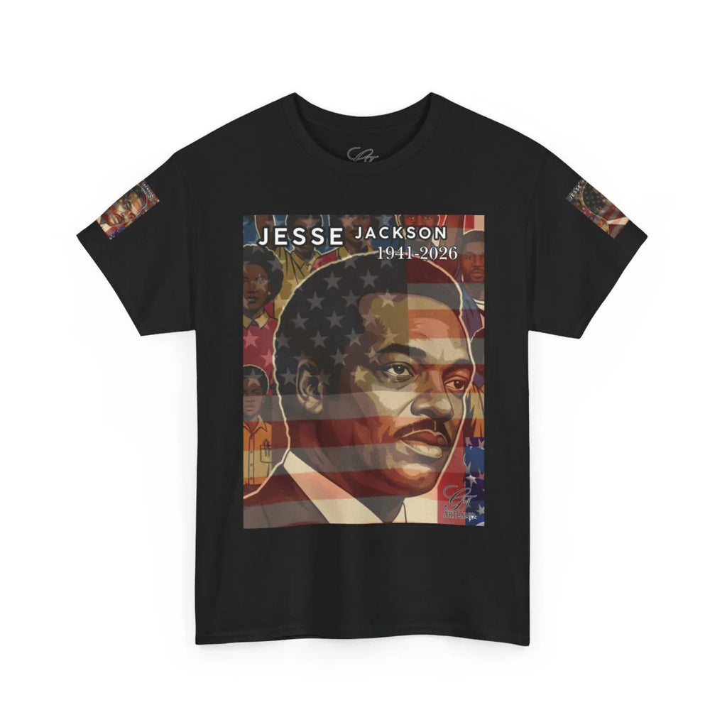 Jesse Jackson Legendary USA Hero Tribute Designer Deluxe Unisex Heavy Cotton