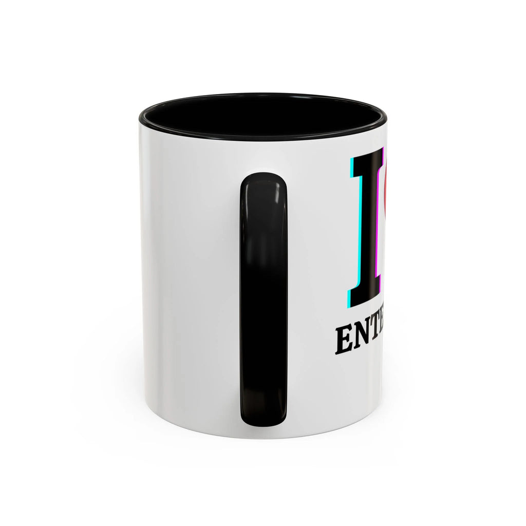 I ️ "Add Any Text" Happy Heart Classic Accent Coffee Mug (11, 15oz) by GT