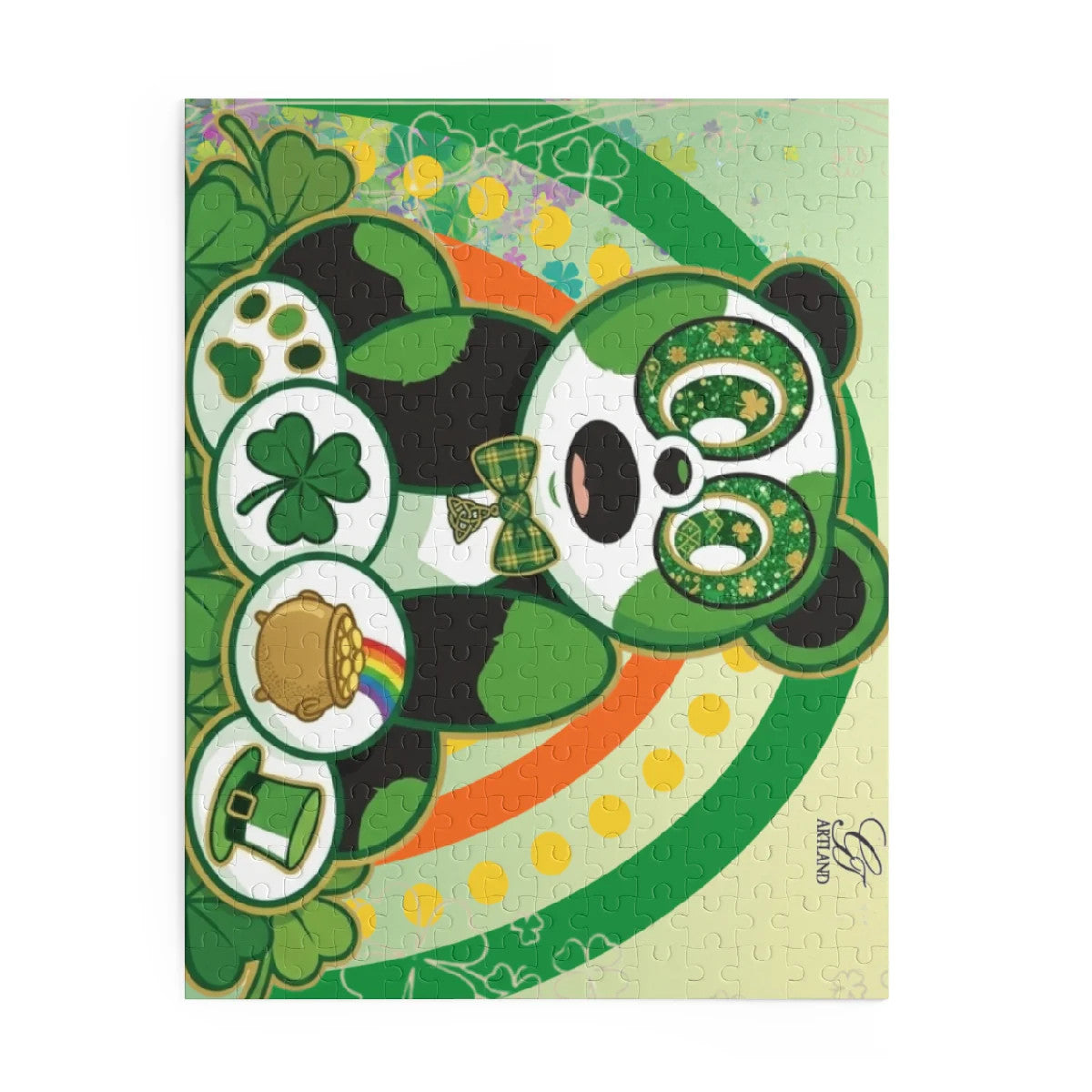 Panda Irish "Lucky Art" Designer Puzzle (120, 252, 500-Piece) by GT Artland