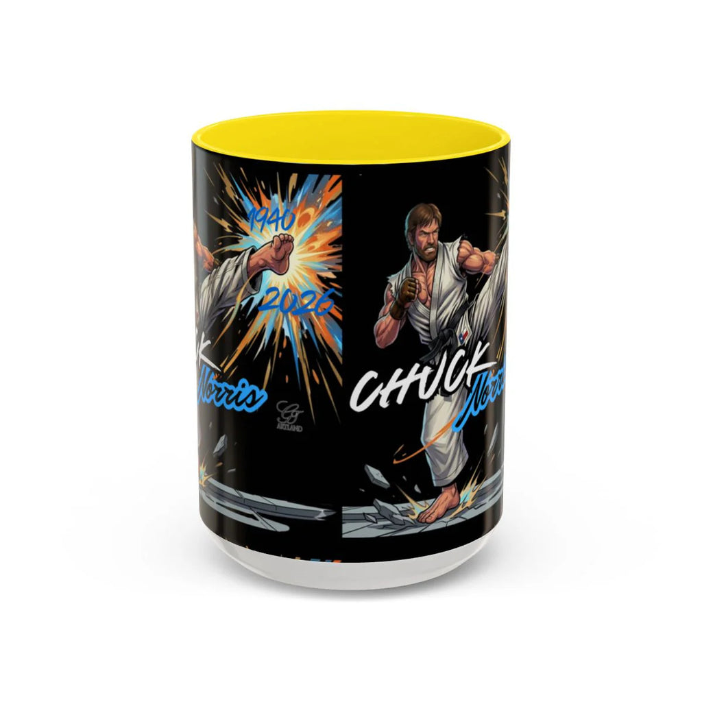 Chuck Norris Kick Poster Accent Coffee Mug (11, 15oz) by GT artland