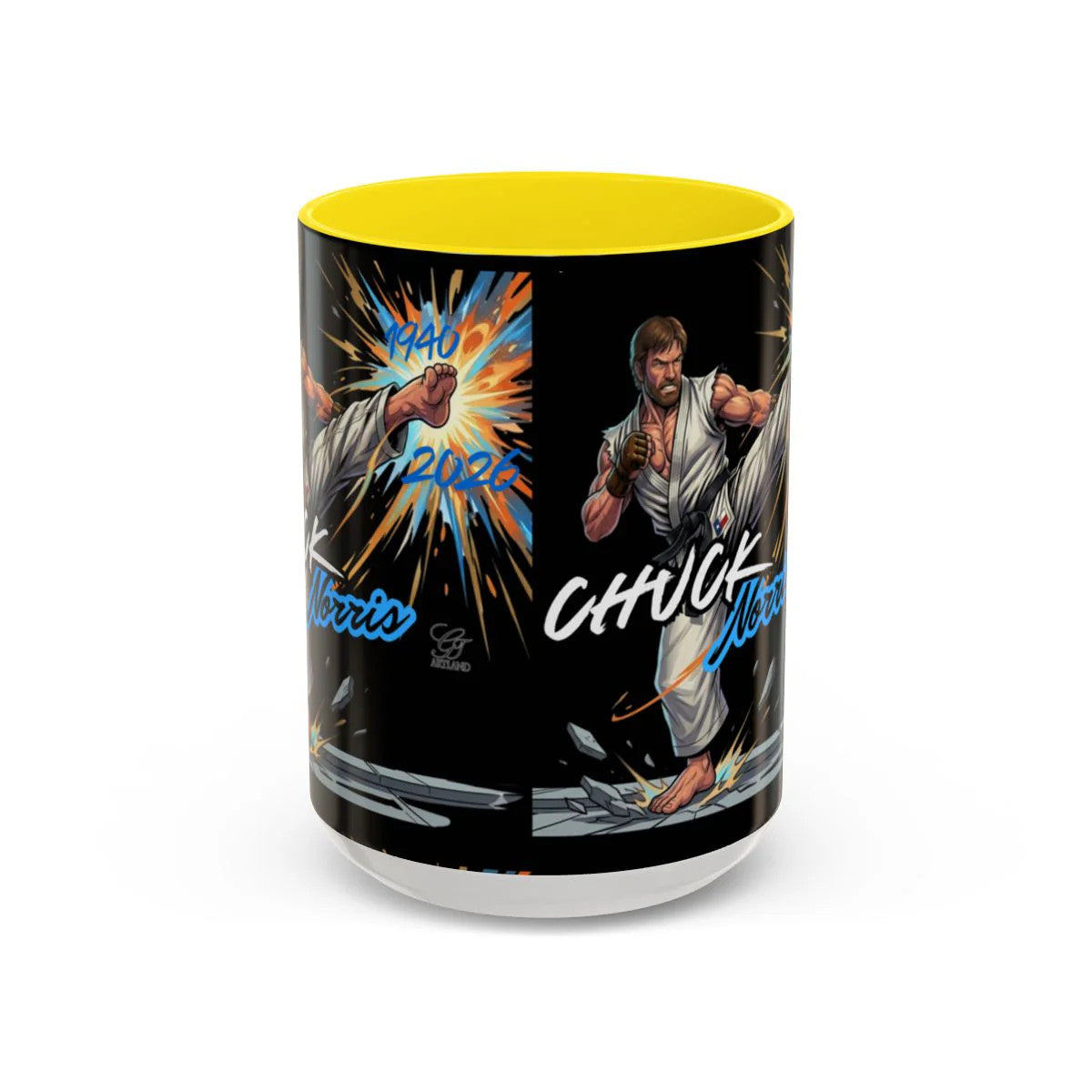 Chuck Norris Kick Poster Accent Coffee Mug (11, 15oz) by GT artland