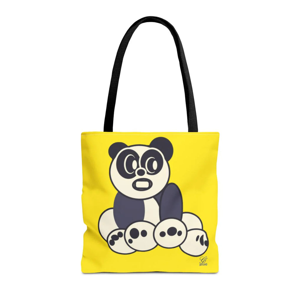Urban Panda GT Lucky Yellow Designer Tote Bag Designer | All-Over Print by GT