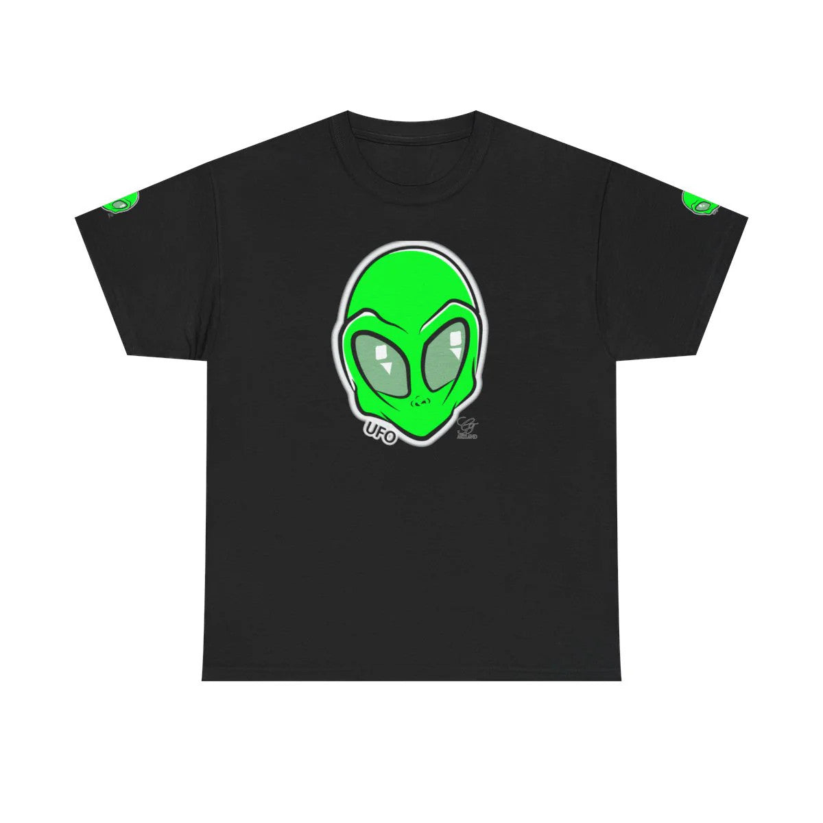UFO GT Lime Green Orginal Design Graphic T Shirt by GT Artland