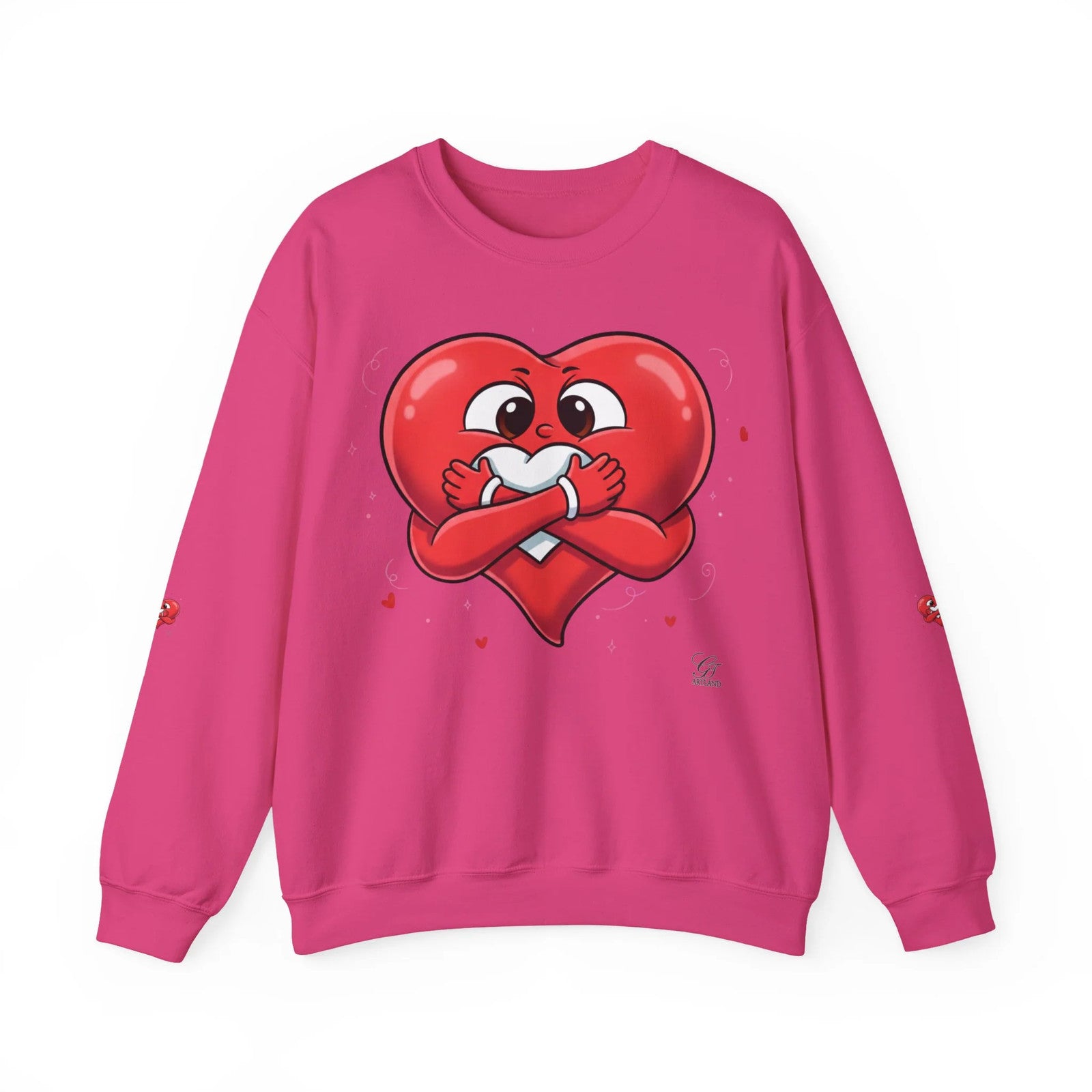 Cute Heart Holding Heart Unisex Heavy Blend™ Crewneck Sweatshirt by GT Artland