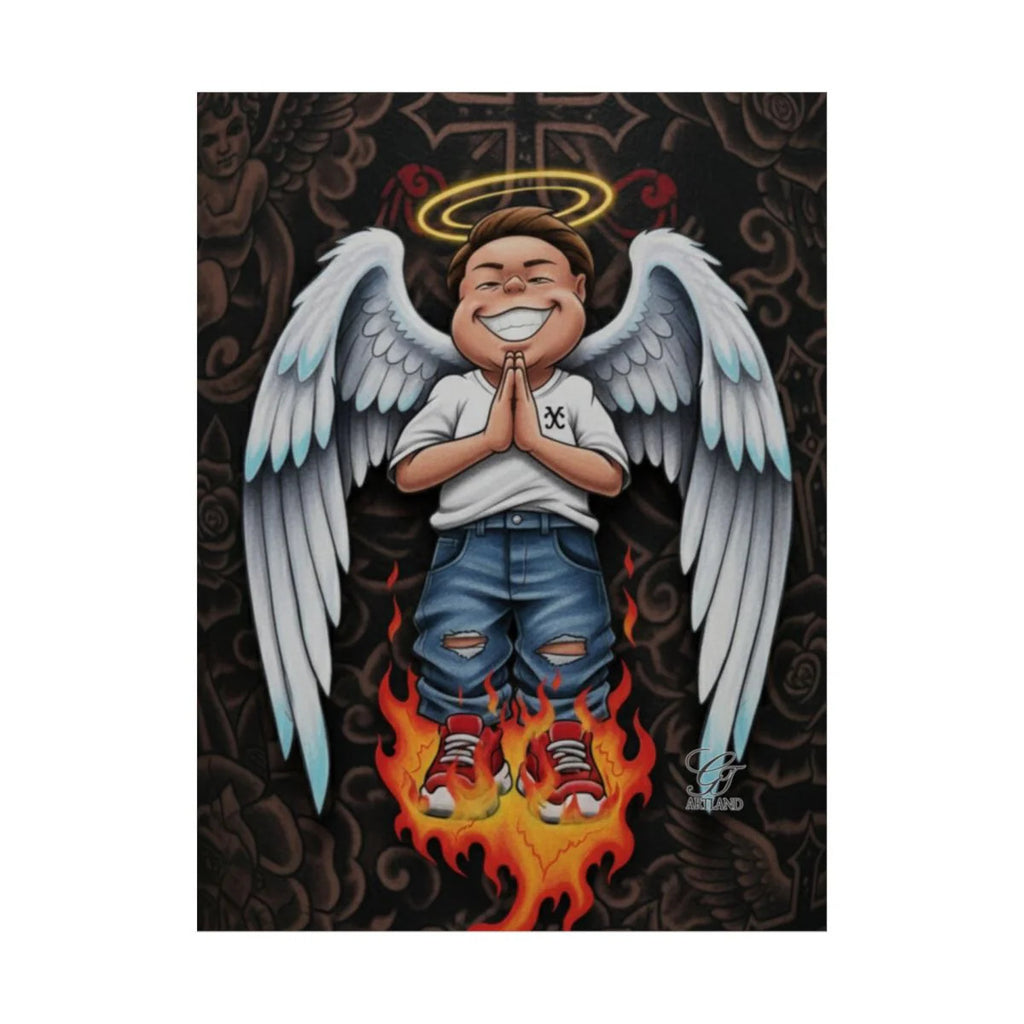 Vanilla Praying Hands Angel Kid Urban Designer High Fashion Graffiti Designer