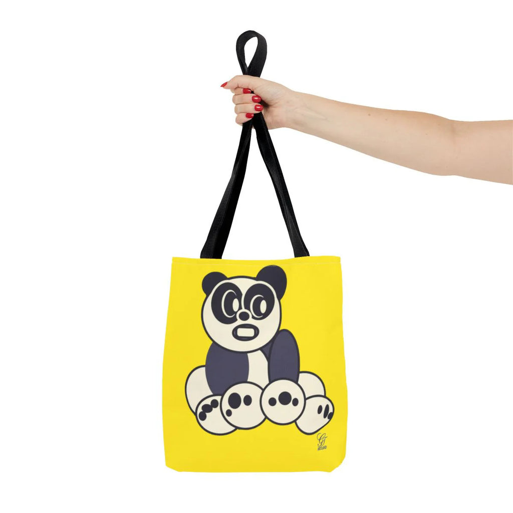 Urban Panda GT Lucky Yellow Designer Tote Bag Designer | All-Over Print by GT