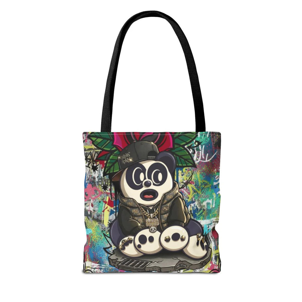 Hip Hop Panda Urban Designer Tattoo Rose Splash Tote Bag Designer | All-Over