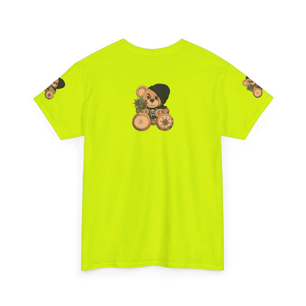 Teddy Bear with Beanie and Compass Tee | Floral Bouquet Graphic by GT Artland