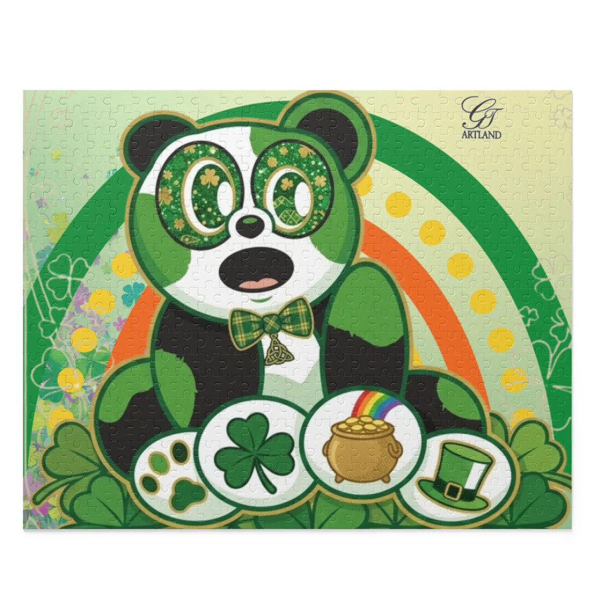 Panda Irish "Lucky Art" Designer Puzzle (120, 252, 500-Piece) by GT Artland