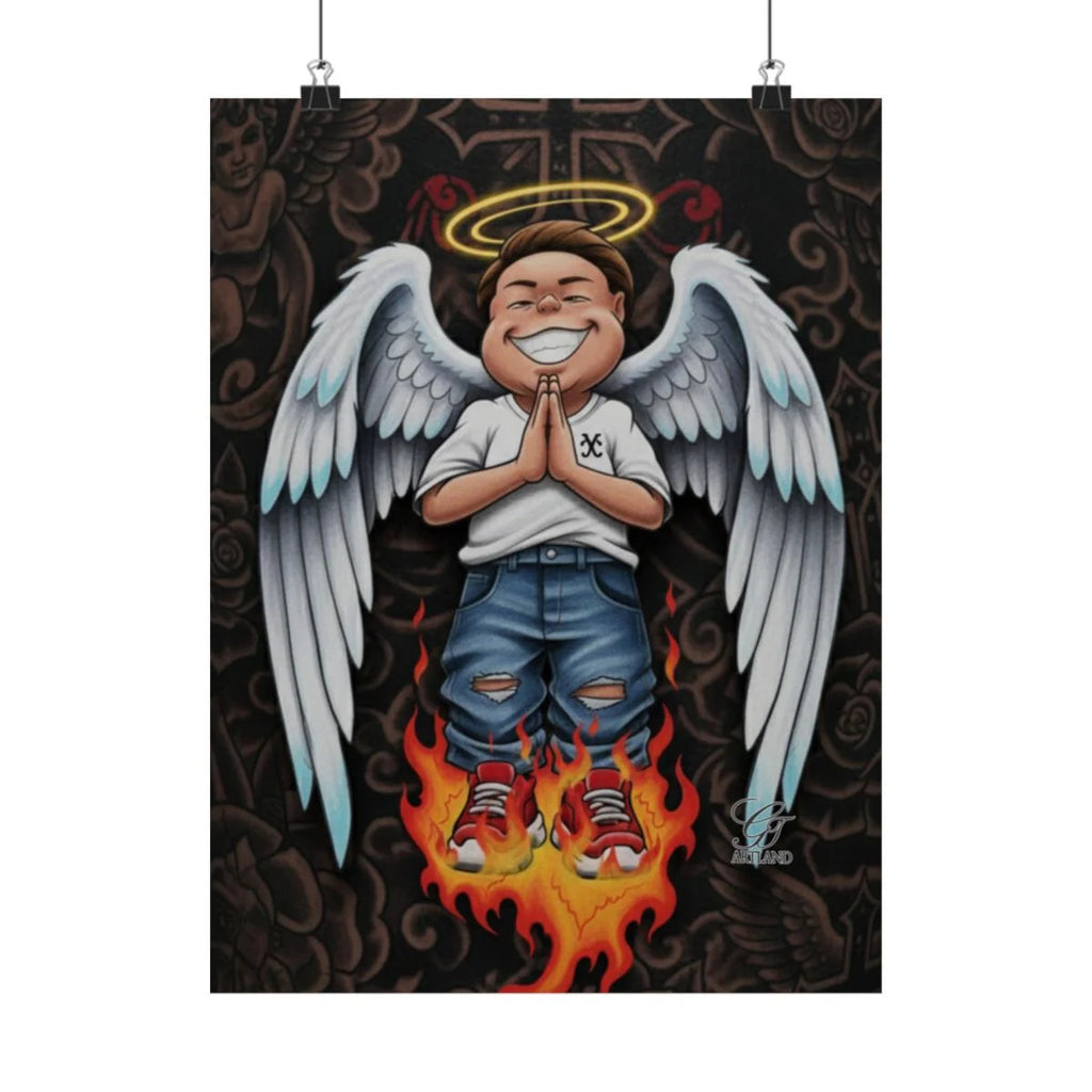Vanilla Praying Hands Angel Kid Urban Designer High Fashion Graffiti Designer