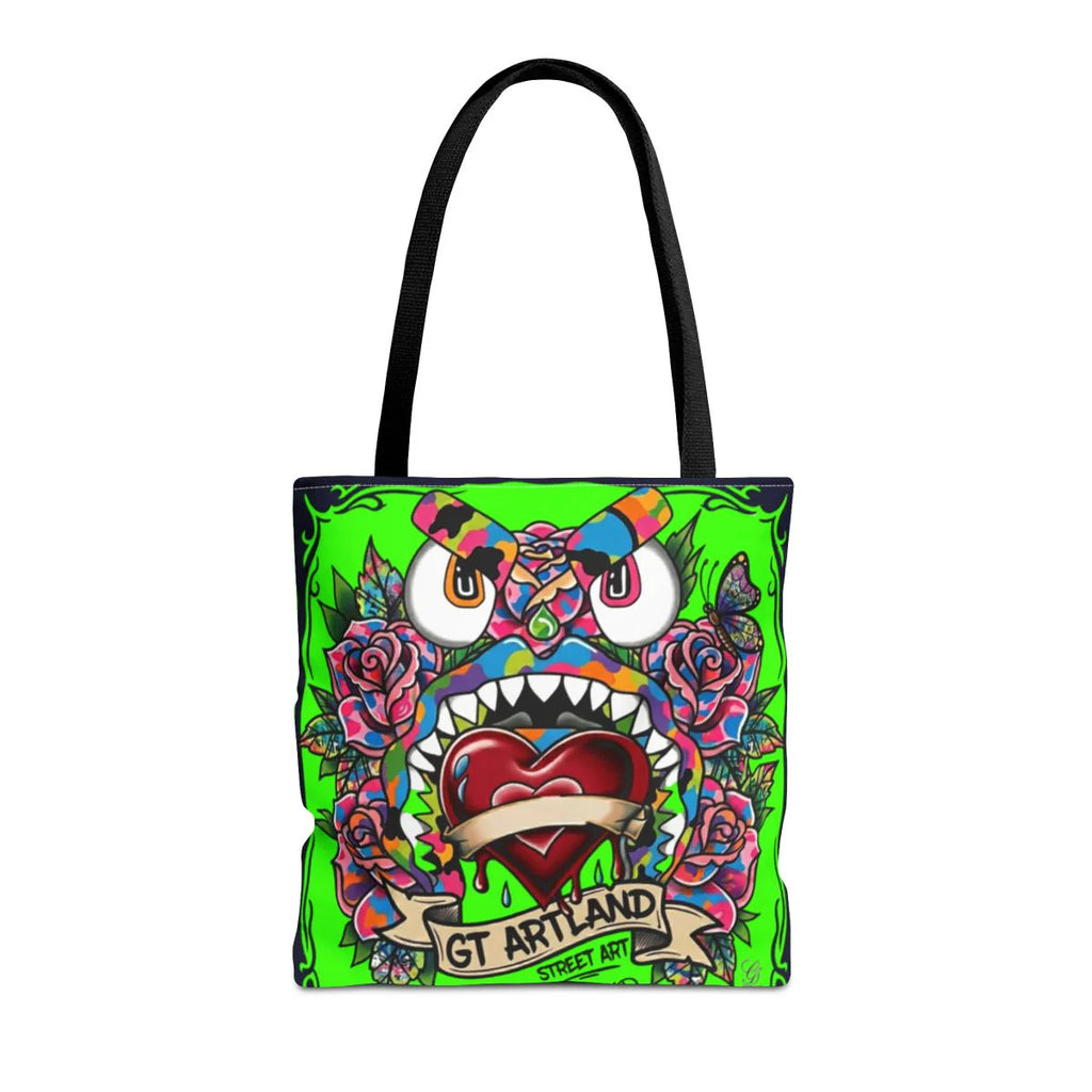 Colorful Gape Tattoo Monster Heart Tote Bag Slime Green Designer Edition |