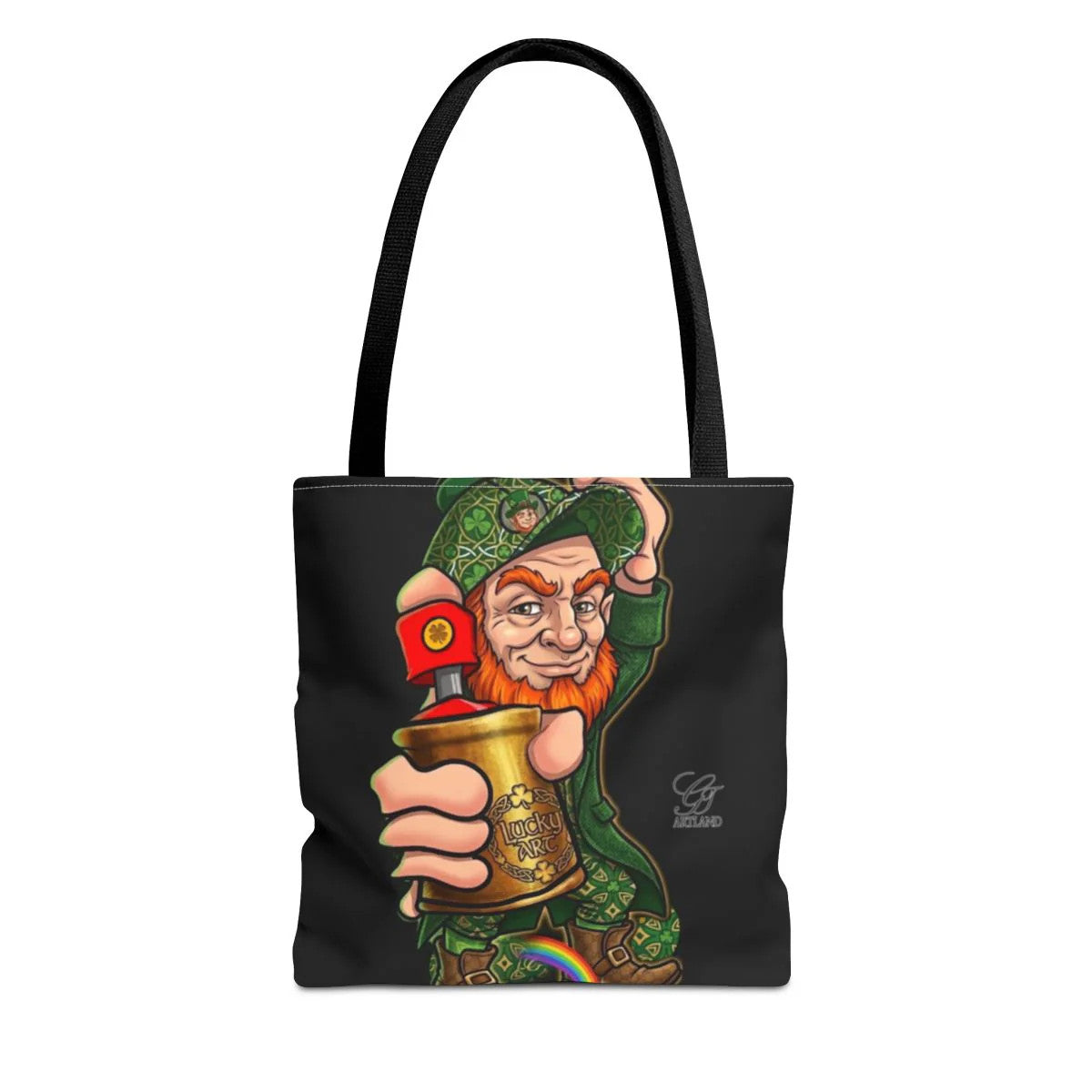 Spray Can Leprechaun Designer Tote Bag by GT Artland