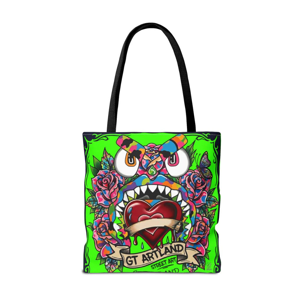 Colorful Gape Tattoo Monster Heart Tote Bag Slime Green Designer Edition |
