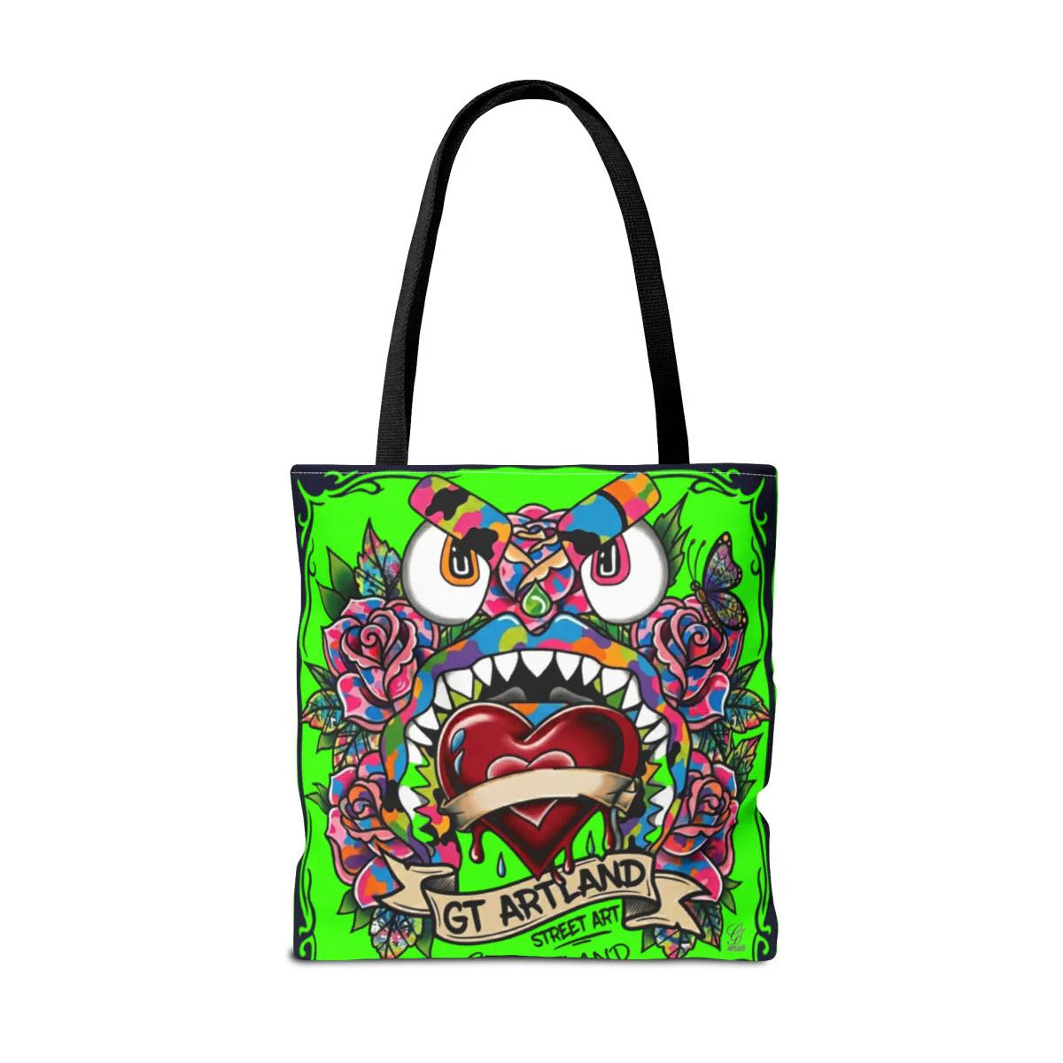 Colorful Gape Tattoo Monster Heart Tote Bag Slime Green Designer Edition |