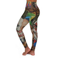 Clown Couple Graffiti Designer High fashion High Waisted Yoga Leggings by GT