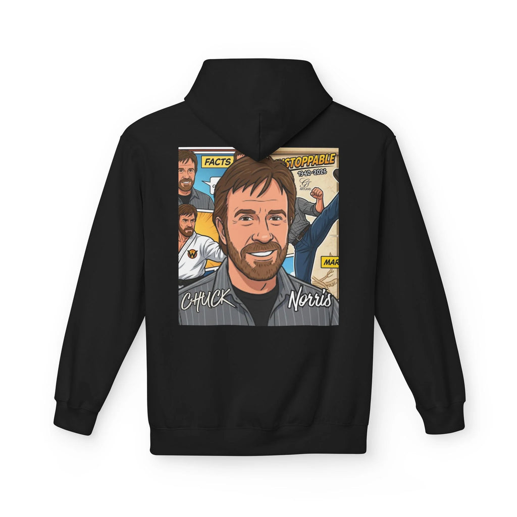 Chuck Norris Portrait Hoodie | Martial Arts Comic Illustration by GT Artland