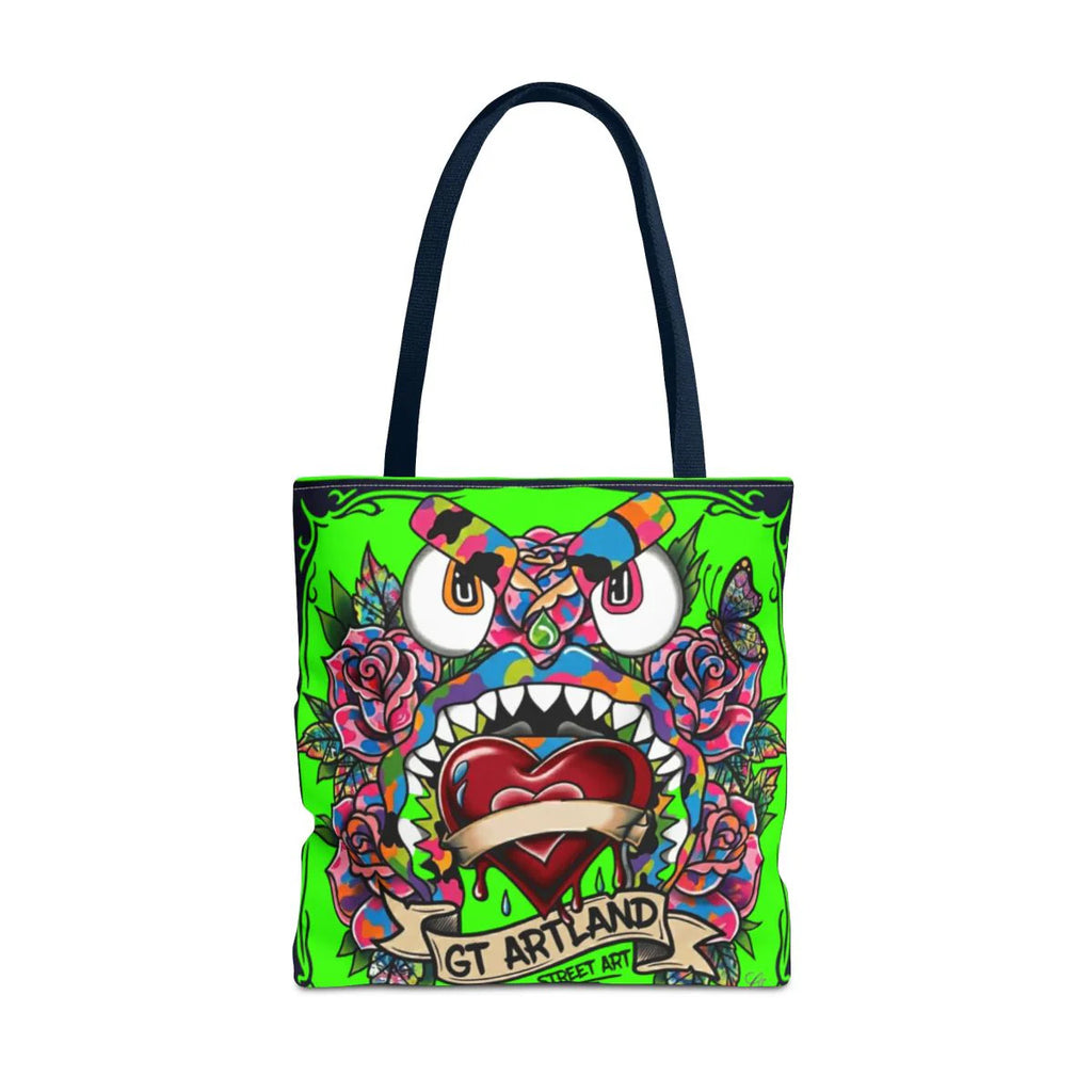 Colorful Gape Tattoo Monster Heart Tote Bag Slime Green Designer Edition |
