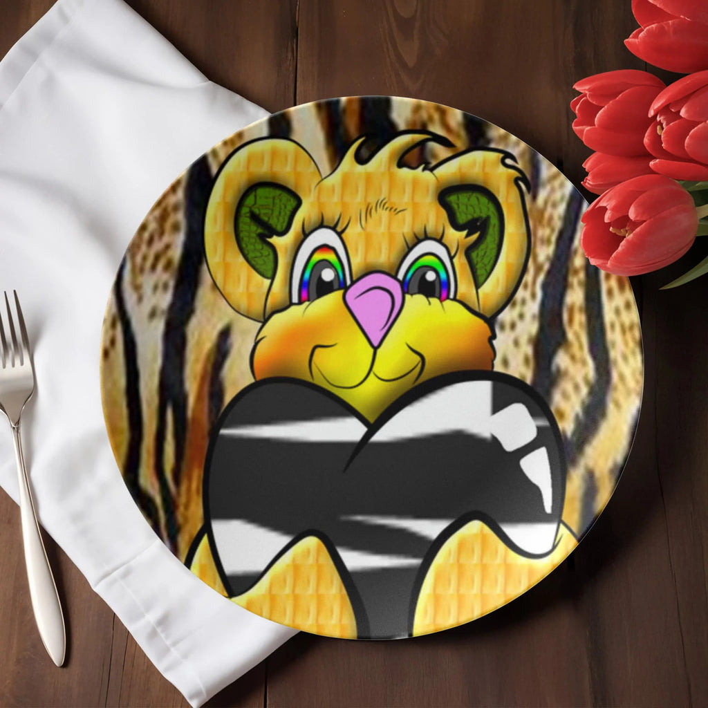 Teddy Bear Holding Heart Animal Edition 10” Plate by GT Artland
