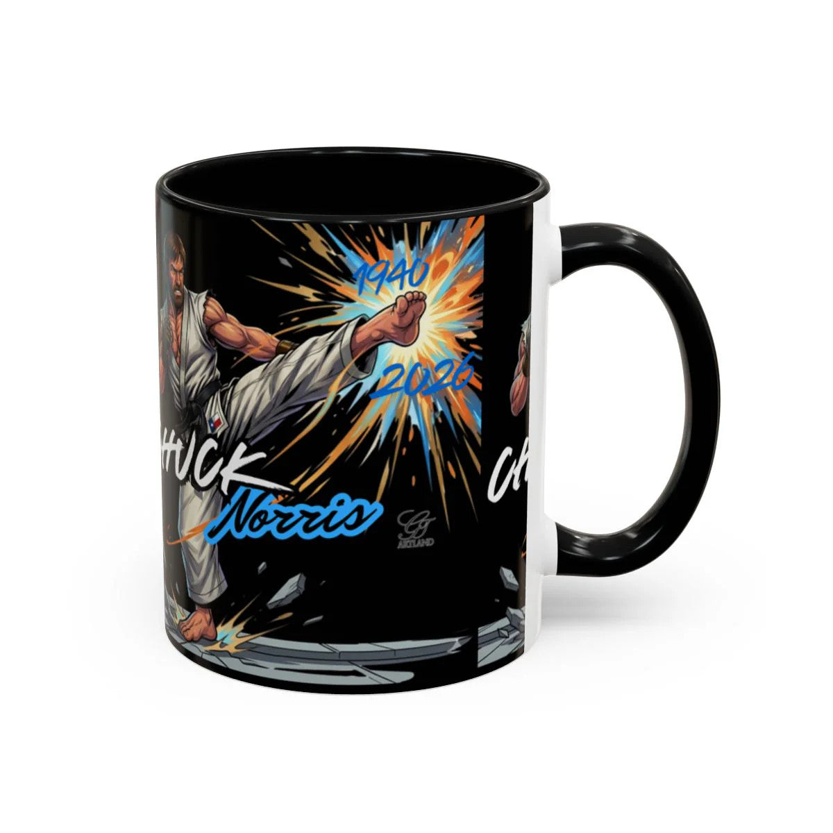 Chuck Norris Kick Poster Accent Coffee Mug (11, 15oz) by GT artland
