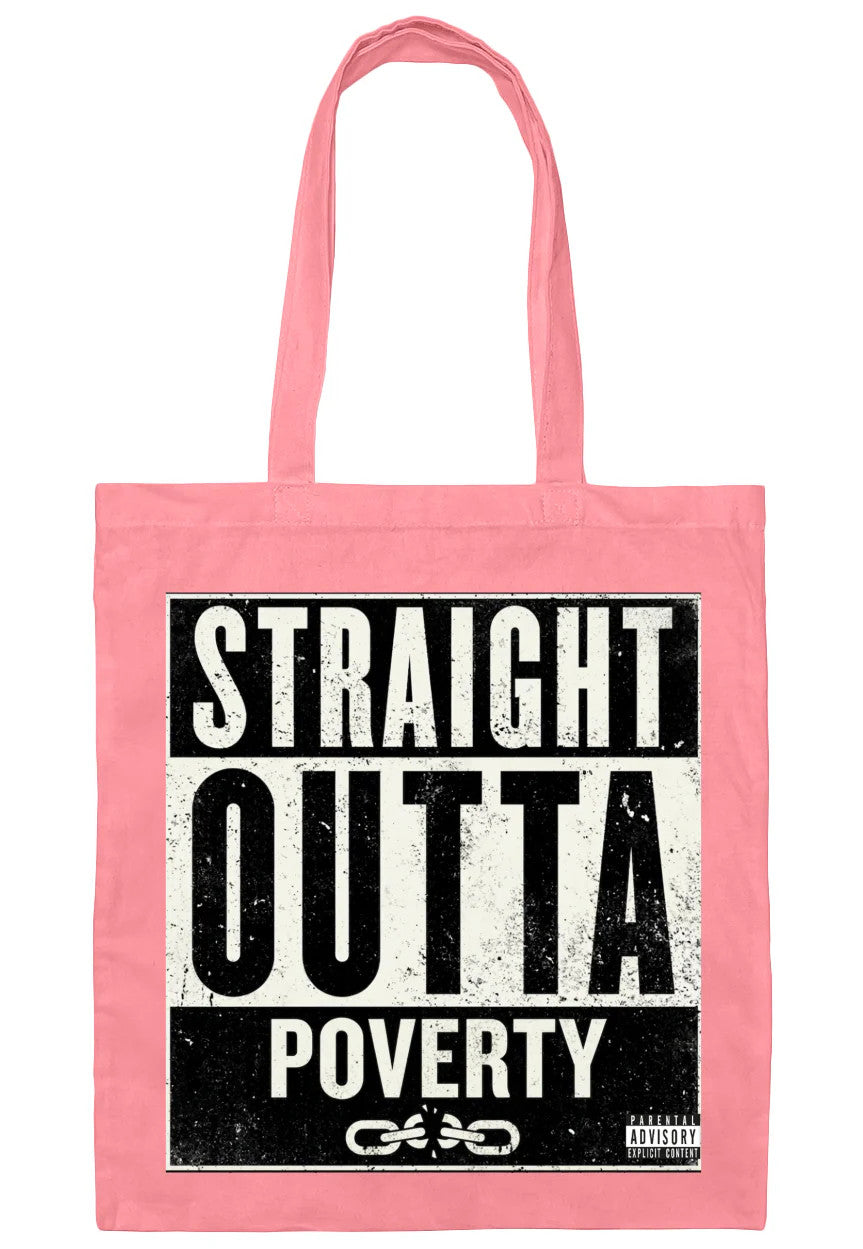 Straight Outta Poverty Canvas Tote Bag by GT Artland