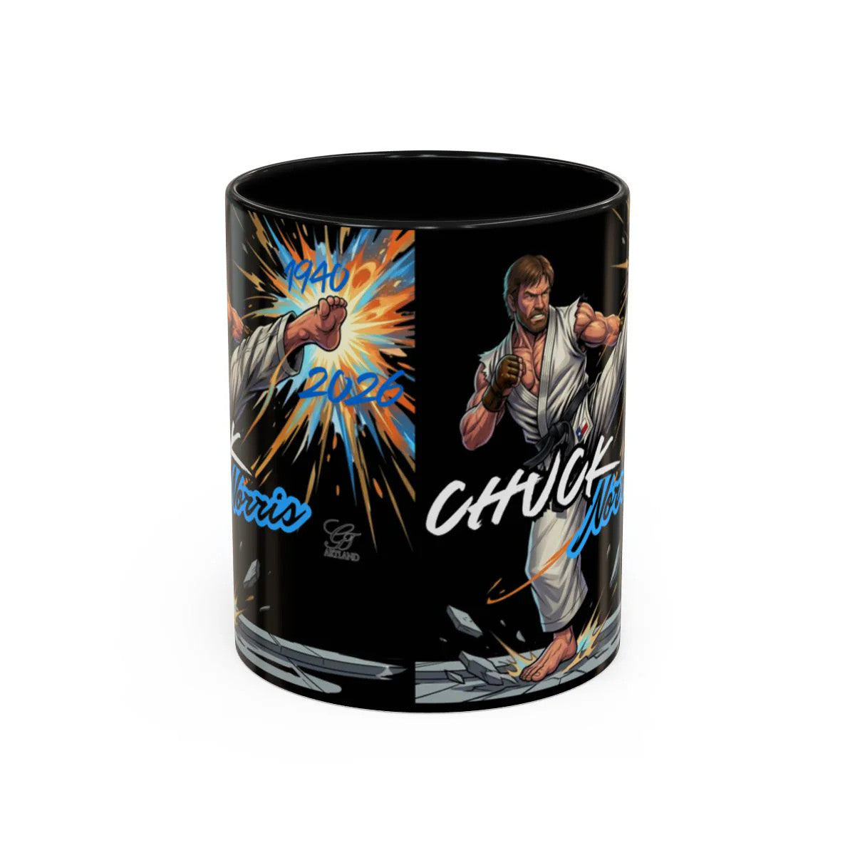 Chuck Norris Kick Poster Accent Coffee Mug (11, 15oz) by GT artland