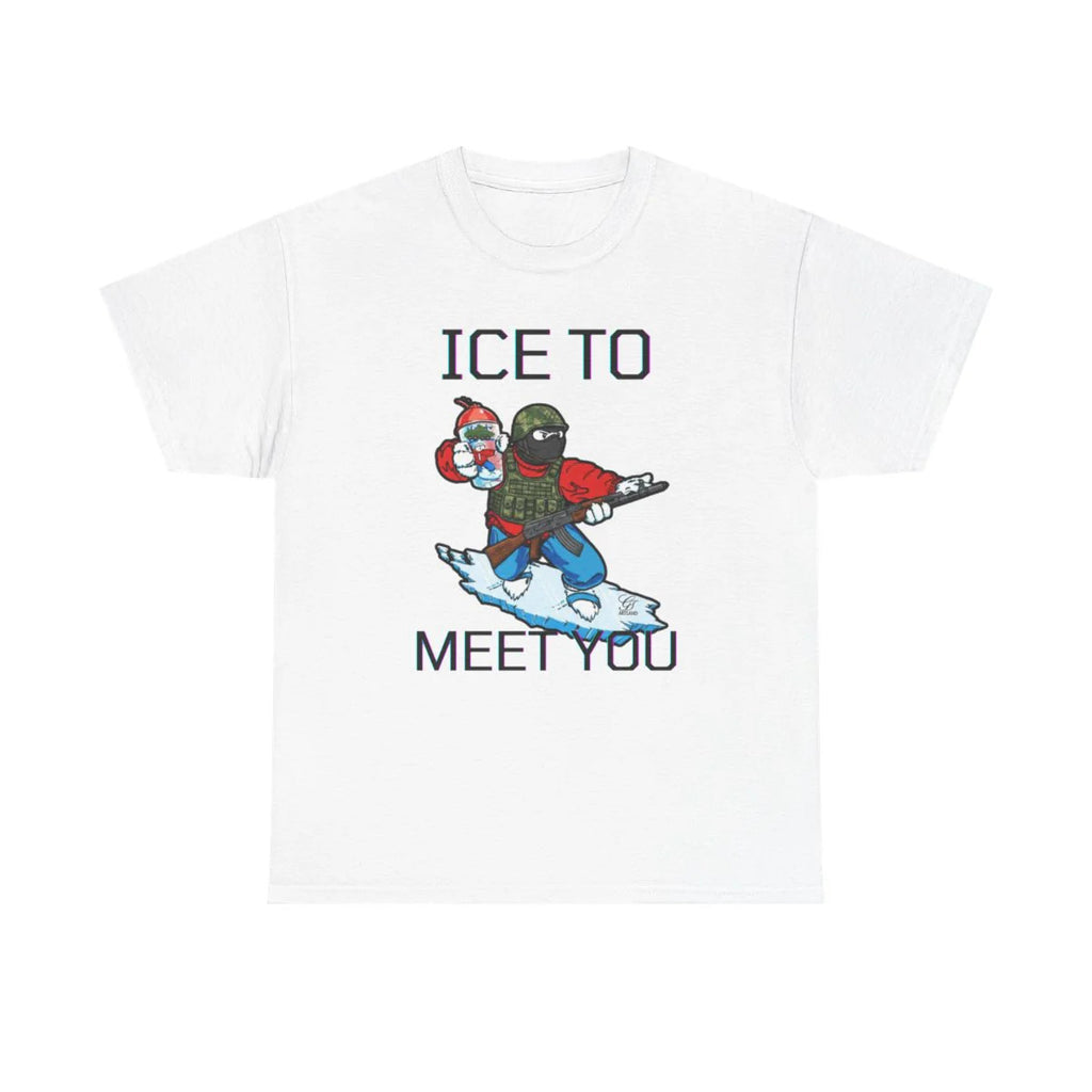 ICE To Meet You Funny Ice Unisex Heavy Cotton Tee by GT Artland