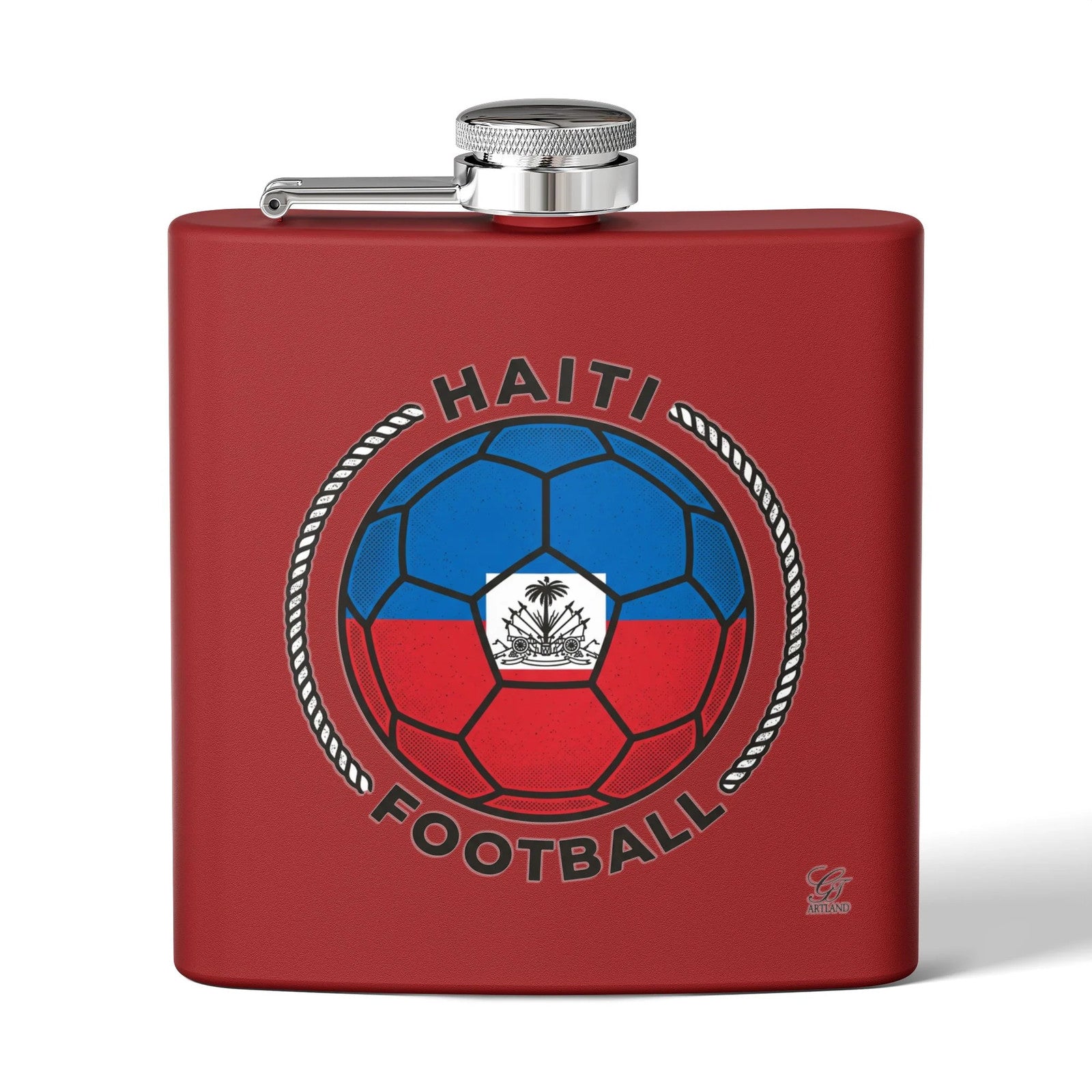 Haitian Football 6oz Stainless Steel Soccer Ball Flask