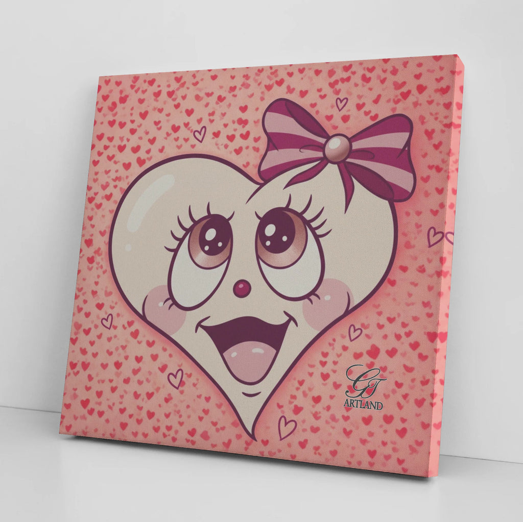 Cute Lolli Pop Art Love Edition Square Canvas Wrap by GT Artland