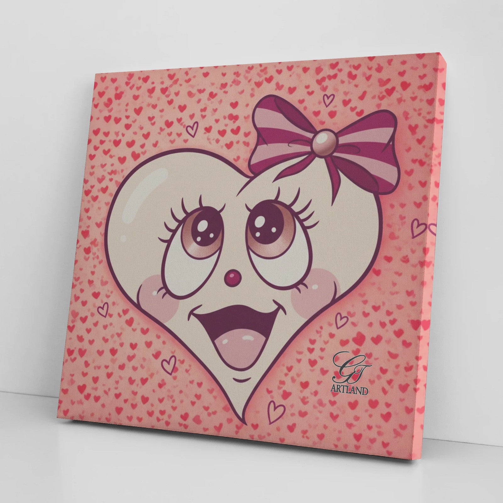 Cute Lolli Pop Art Love Edition Square Canvas Wrap by GT Artland