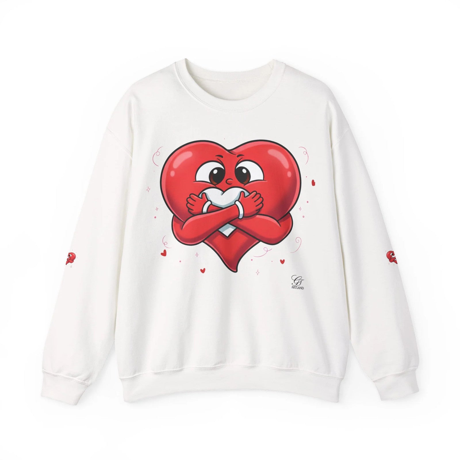 Cute Heart Holding Heart Unisex Heavy Blend™ Crewneck Sweatshirt by GT Artland