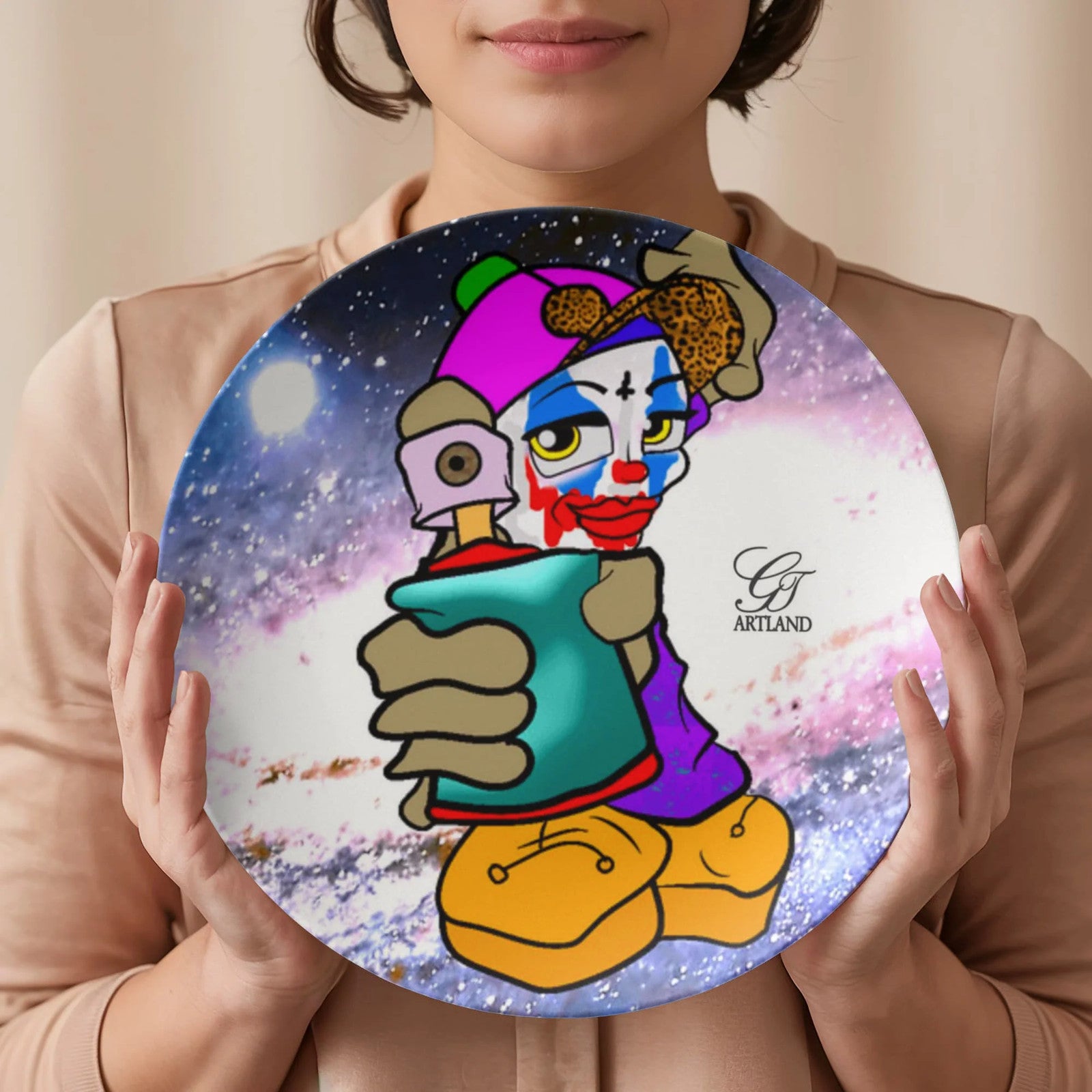 Spray Can Kid #3496 Joker Animal Gleam 10” Plate by GT Artland