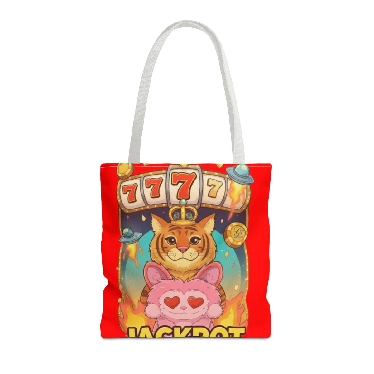 Jackpot "777" Tiger Bubu Casino Style HD Tote Bag Designer | All-Over Print by