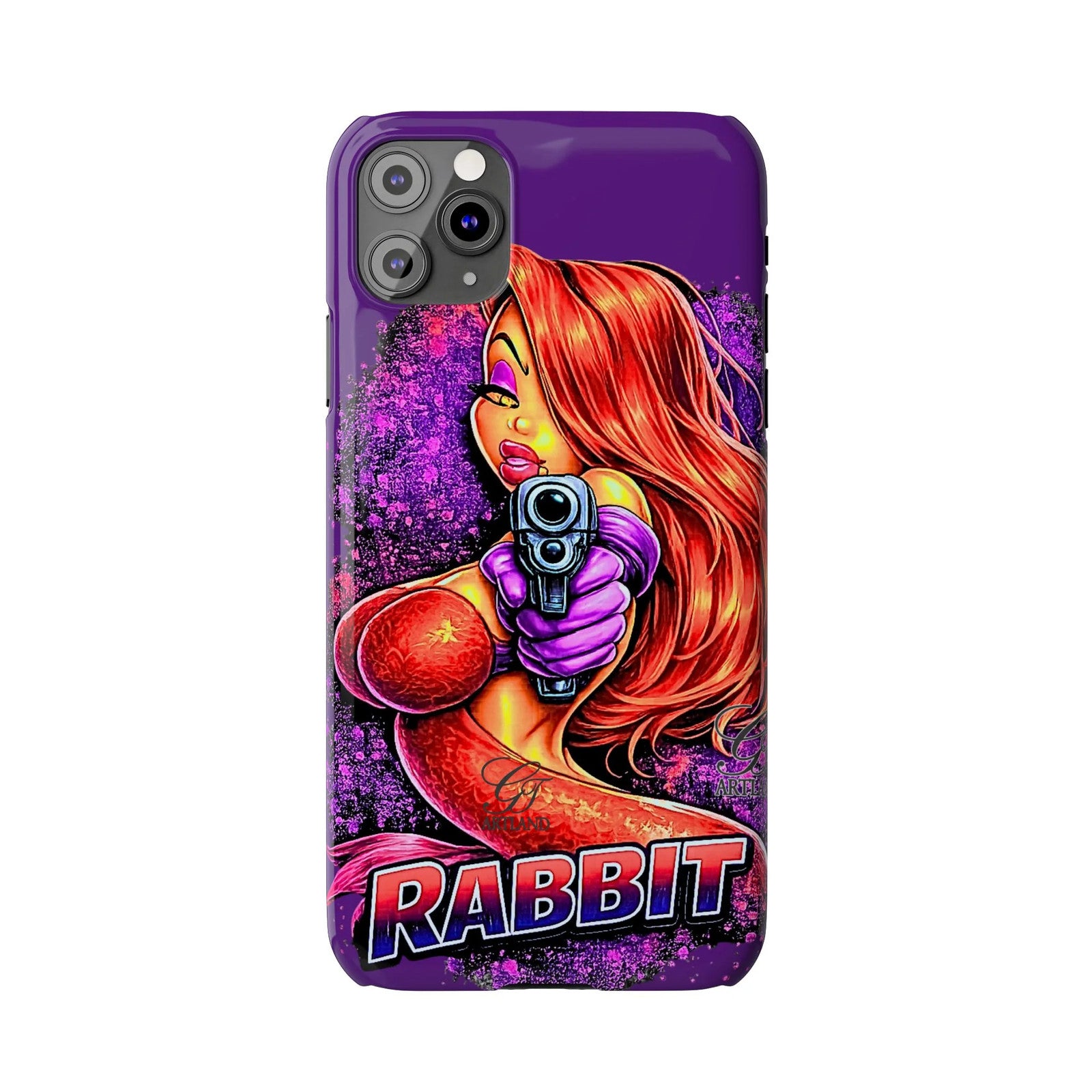 Pinup Rabbit Vixen Gun Girl Phone Case | Slim Phone Cases by GT Artland