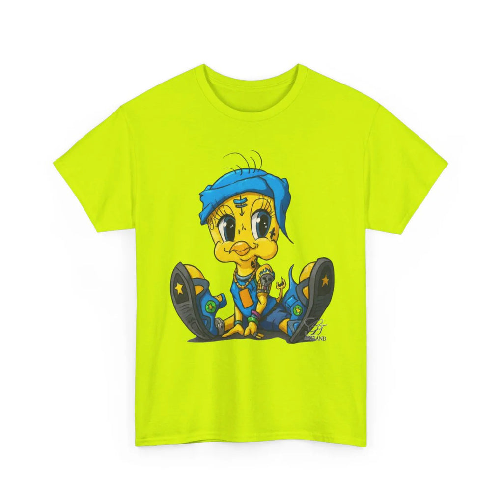 Blue Bandana Ghetto Tweet Bird Designer Unisex style Heavy Cotton Tee BY GT