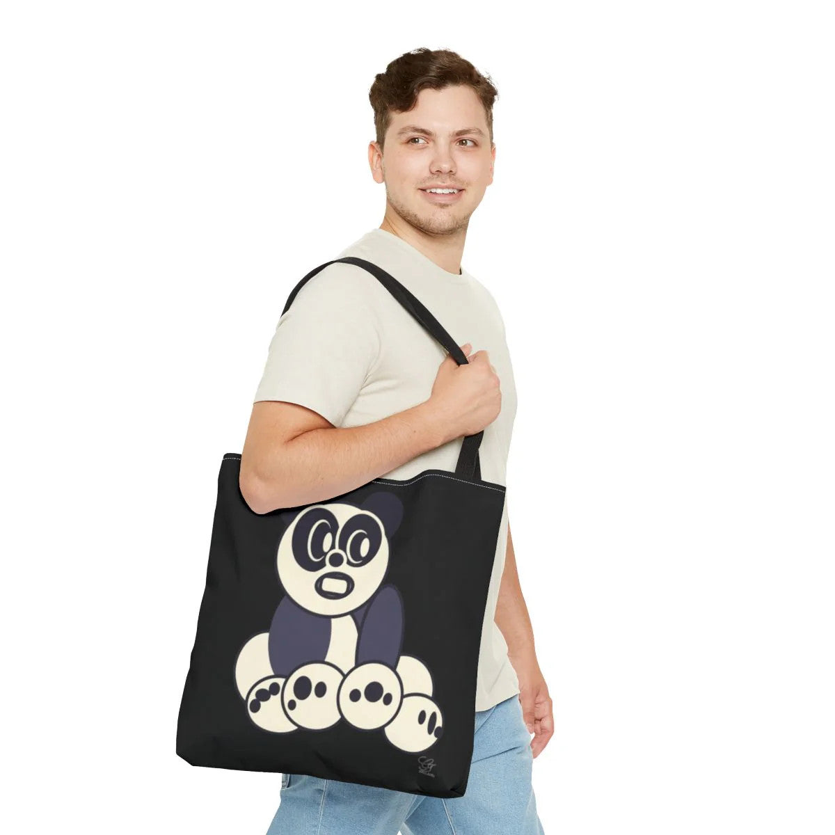 Urban Panda GT Blackout Designer Tote Bag Designer | All-Over Print by GT