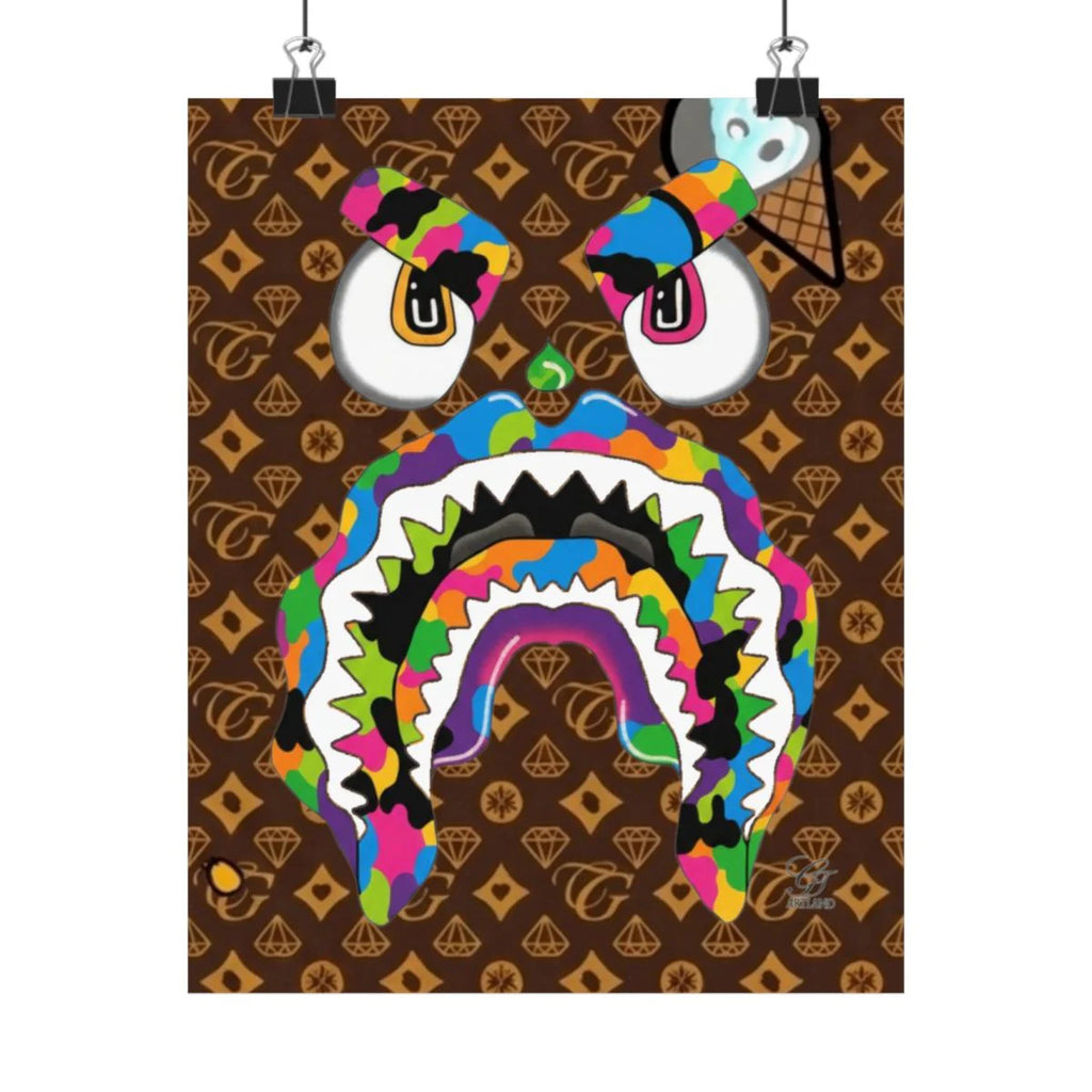 Gape Designer High Fashion Graffiti Designer Matte Vertical Posters by GT