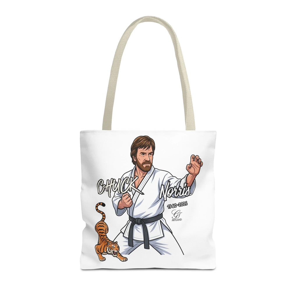 Chuck Norris karate pose Tote Bag | martial arts tiger illustration by GT