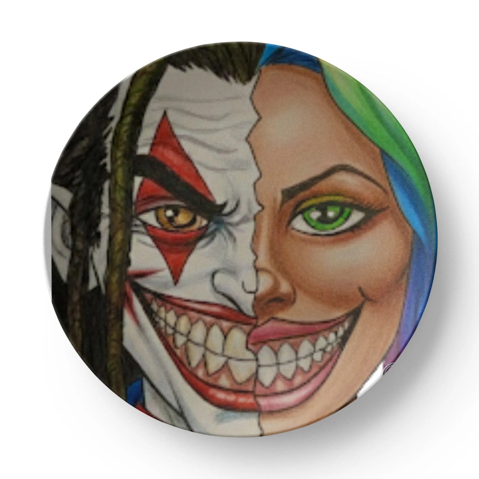 Joka Harley Twin Flame 2 Face Character Ivory Close Up Edition 10” Plate by